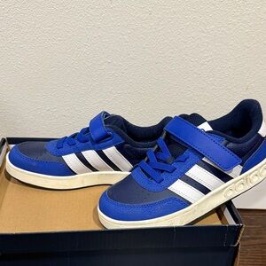 Adidas Kids Navy and White Sneakers